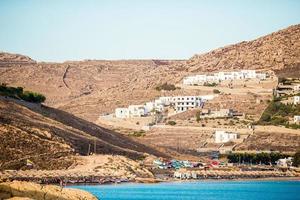 bellissimo paesaggio su mykonos isola, Grecia foto