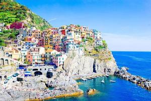 vecchio bellissimo villaggio di Manarola nel il cinque terre Riserva. liguria regione di Italia. foto