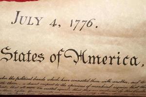 dichiarazione di indipendenza 4 ° luglio 1776 vicino su foto