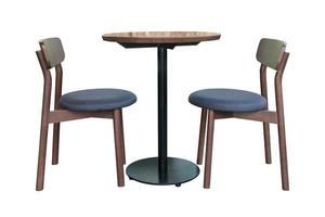 tavolo moderno con gamba in acciaio e sedia. foto