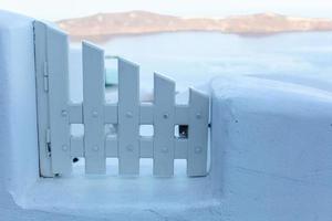 meraviglioso Visualizza di città edifici su santorini, Grecia foto