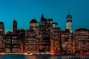 Manhattan di notte foto