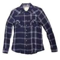 elegante casuale plaid camicia avvicinamento isolato al di sopra di bianca foto