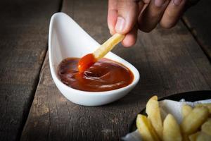 patatine con ketchup foto