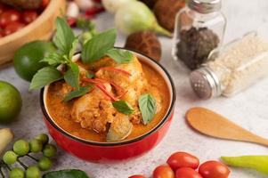 pollo al curry rosso foto