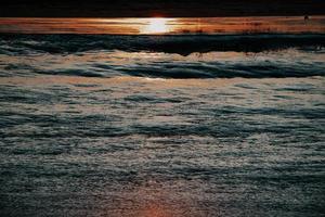 spiaggia al tramonto foto