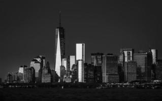 vista sullo skyline di manhattan a New York foto