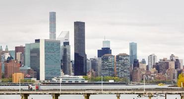 Visualizza di midtown Manhattan orizzonte e unito nazioni Sede centrale foto