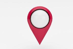 Posizione carta geografica perno GPS pointer marcatori 3d illustrazione per destinazione minimo 3d resa. foto