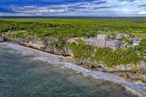 tulum maya rovine aereo Visualizza panorama foto