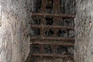 medievale prigione ferro barre grattugiare foto