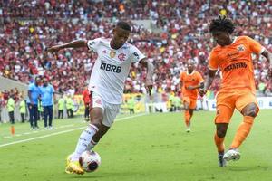 rio, brasile - gennaio 21, 2022, matheus franca giocatore nel incontro fra flamengo vs nova iguacu di 03 il giro di carioca campionato, nel maracana stadio foto