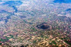 allevato i campi vicino Messico città aereo Visualizza paesaggio urbano panorama foto