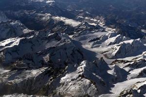 Alpi aereo Visualizza panorama paesaggio foto