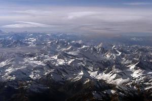 Alpi aereo Visualizza panorama paesaggio foto