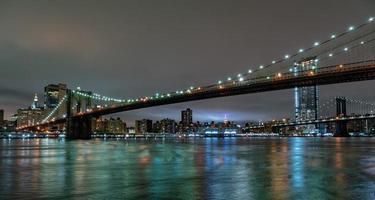 nuovo York notte Visualizza a partire dal brooklyn foto