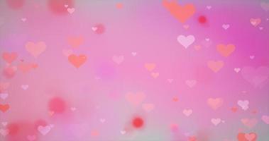raggiante tenero volante amore cuori su un' rosa sfondo per San Valentino giorno foto