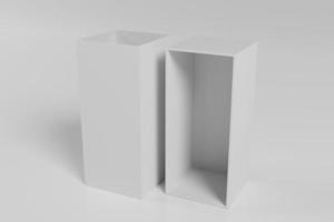 3d interpretazione bianca scatola confezione modello foto