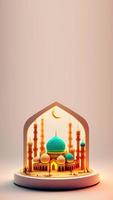 3d illustrazione di Ramadan kareem sociale media inviare instagram storia foto