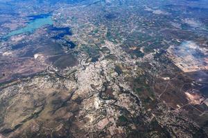 lago texcoco vicino Messico città aereo Visualizza paesaggio urbano panorama foto