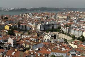 Lisbona aereo panorama paesaggio paesaggio urbano foto