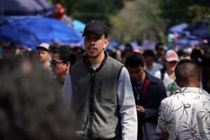 Messico città, febbraio 3 2019 - cittadina parco chapultepec affollato di persone su Domenica foto