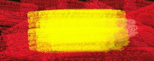 astratto sfondo dipingere spazzola per bandiera rosso, giallo colori, Spagna stile colore foto