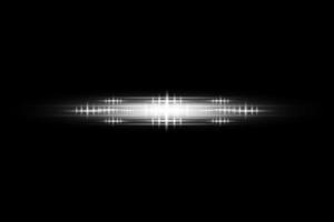 bianca lente bagliore raggiante linea su nero sfondo foto