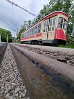 vecchio nuovo York tram rosso carro 1939 foto