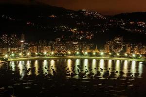 rio de janeiro città centro con costa, notte Visualizza a partire dal il zucchero pagnotta, novembre 2015 foto