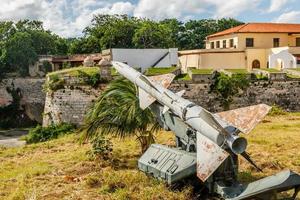 arrugginito sovietico missile a partire dal 1962 carribean crisi in piedi nel la cabana fortezza, l'Avana, Cuba foto