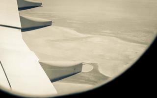 Visualizza a partire dal aereo finestra a alto altitudine, turbine di Africa. foto