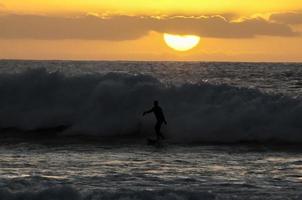 tramonto sul mare foto