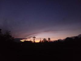 mattina Alba paesaggio montagna Visualizza nel magelang Indonesia foto