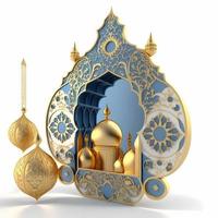 illustrazione di Ramadan kareem decorazione, 3d rendere foto