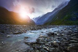 torrente di franz josef ghiacciaio maggior parte popolare in viaggio destinazione nel ovest costa terra del sud nuovo Zelanda foto