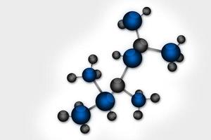 digitale illustrazione di molecole nel astratto sfondo foto
