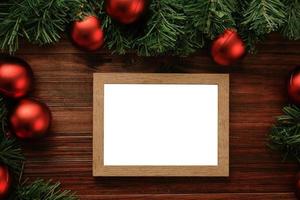 modello di cornice di Natale in legno foto