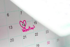 cuore il giorno di San Valentino sul calendario