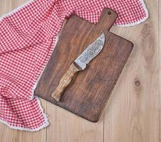 vuoto vecchio di legno cucina taglio tavola foto