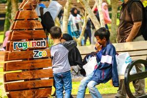 Giacarta, Indonesia nel dicembre 2022. il zoo nel ragunano è uno di il preferito posti per piccolo e grande famiglie foto