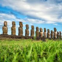 moais a ahu tongariki nel Pasqua isola foto