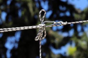 canapa corda per ormeggio Barche e yacht. foto