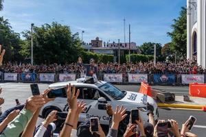 guadalajara, Messico - ottobre 25 2022 showrun checo perez, formula 1 rosso Toro singolo posto rb7 foto