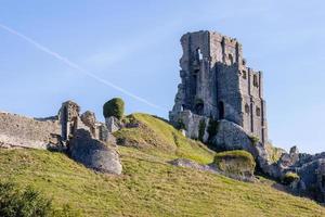 Corfè, Dorset, UK - settembre 21. Visualizza di corfè castello rovine nel Corfè, Dorset su settembre 21, 2022 foto