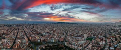 Barcellona strada aereo Visualizza con bellissimo modelli nel Spagna. foto