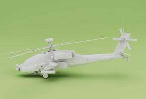 elicottero, minimo 3d interpretazione su olivina colore sfondo foto