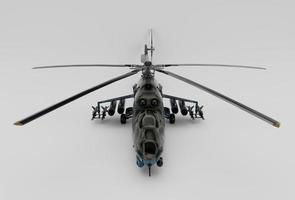 elicottero, minimo 3d interpretazione su bianca sfondo foto