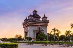 patuxai letteralmente senso vittoria cancello nel Vientiane,Laos foto