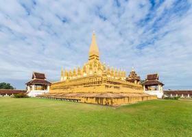 d'oro pagoda wat Phra quello luang nel vientiane, Laos. foto